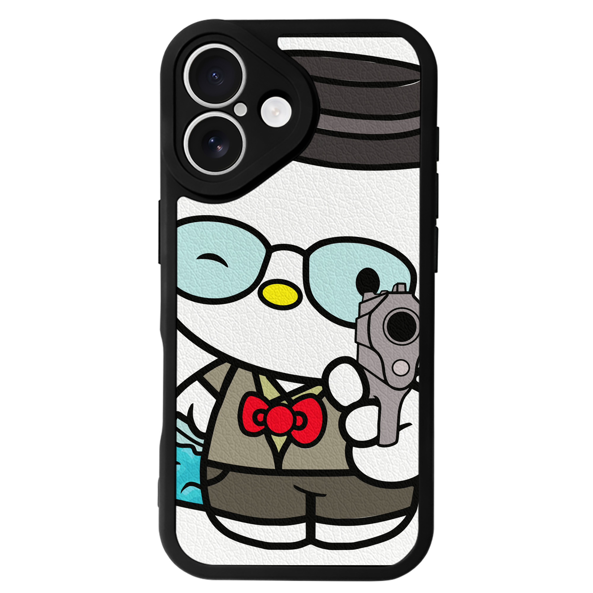 （画像用） Hello Kitty ハローキティ 【iPhone 16シリーズ対応】シリコンスマホケース（レザー調） 材質：シリコン